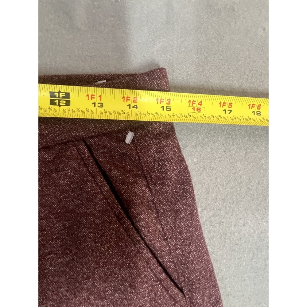 Lee Women's Size M Pull On Flare Leg Pants Burgundy Heathered Stretch Knit - Picture 2 of 6